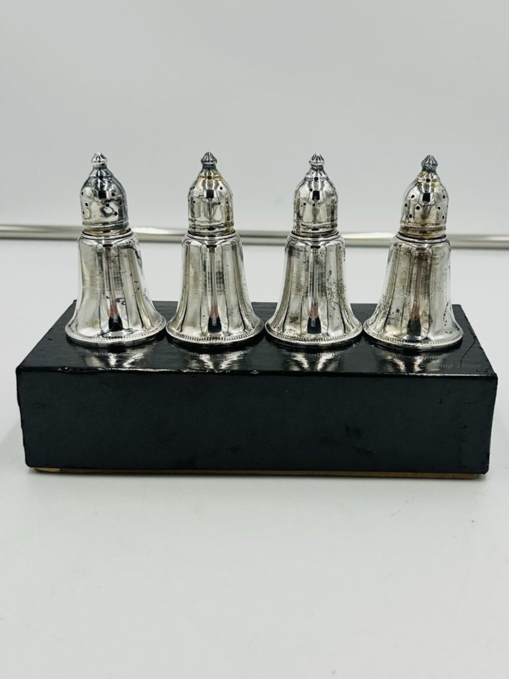 Duchin Creations Sterling Silver Weighted Salt Pepper Shakers Set of 4 215g